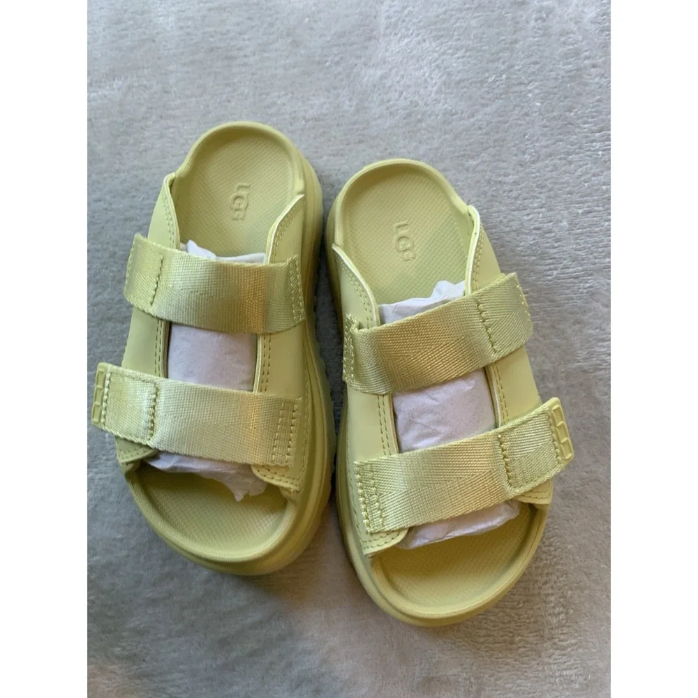 New KIDS UGG GOLDENGLOW SLIDES SANDALS Kids Size 13 Girls‎ New In Box 1166513K
